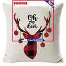 Christmas Pillow Covers 18x18inch Winter Holiday Decorations Throw Cushion Case