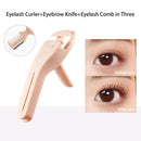 Silicone Strip Eyelash Curler Scalable Design Eyebrow Trimmer Comb Makeup Tool