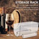 1x Pantry Fridge Stackable Plastic Wine Rack Holder Clear Wine Bottle Organizers