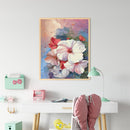 Hibiscus Oil Paint By Numbers Kit DIY Wall Art Picture Craft Home Decoration
