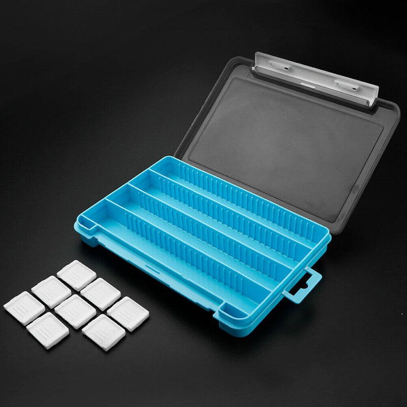Fishing Tackle Storage Box w/ Removable Dividers Portable Fishing Organizer Case