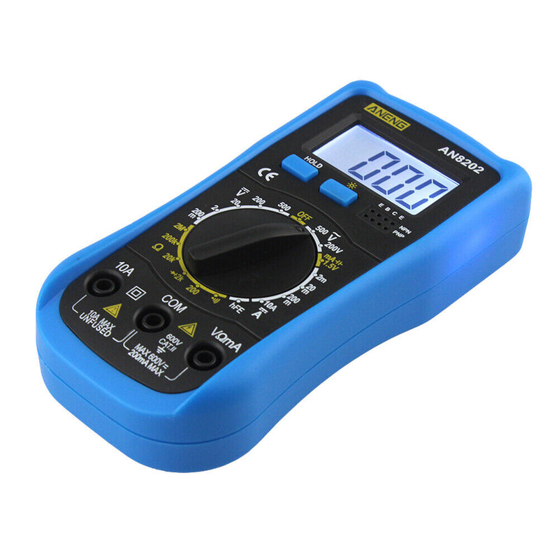AN8202 Digital LCD Multimeter Backlight AC/DC Ohm Voltage Ammeter Tester