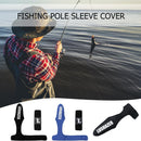 2pcs Fishing Pole Cover Fishing Rod Protector Cap+2pcs Rod Belt Strap Set Newly