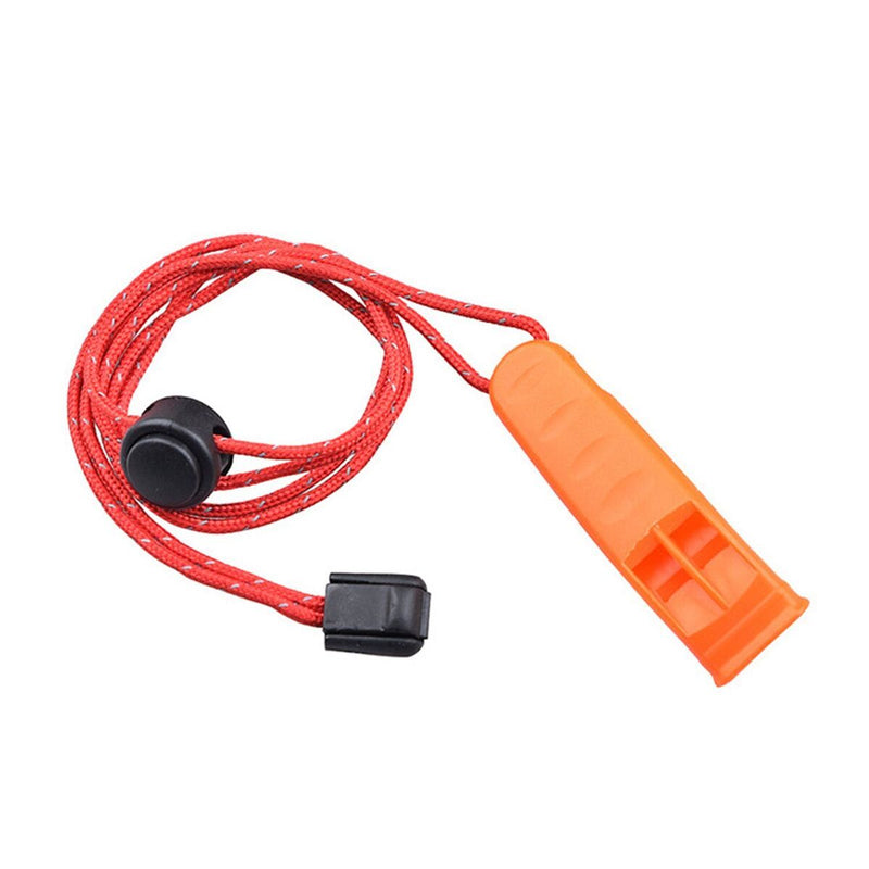 Whistles Rescue Emergency Marine Whistle With Adjustable Reflective Lanyard