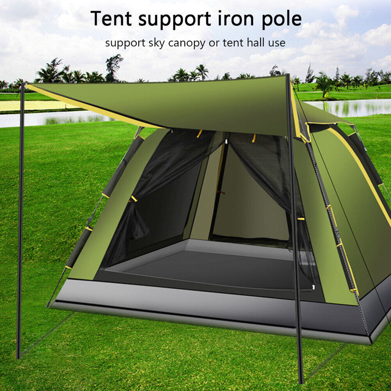 6.6ft Tent Awning Pole Folding Iron Tube Canopy Rod Outdoor Camping? Accessories