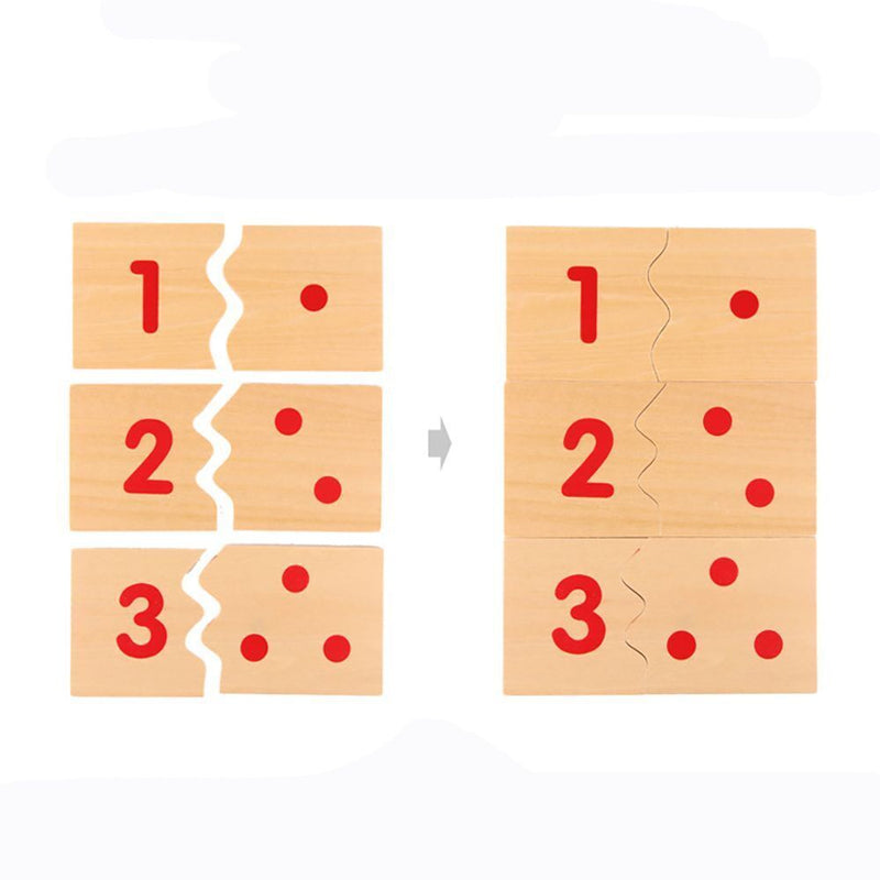 Early Learning Maths Material Number 1-10 Wooden Mathematical Puzzle
