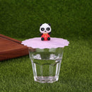Cartoon Silicone Cup Cover Clear Cherry Heat-resistant Reusable Lid (Bear)