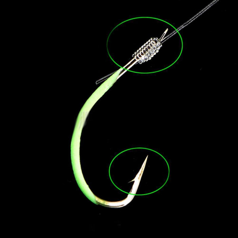 30pcs Luminous Fishing Hook Barbed Tackle High Carbon Steel Agrafe Line