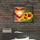 5D Full Round Diamond Painting Sunflowers Cross Stitch Embroidery Picture Kit