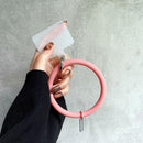 Hanging Ring Phone Silicone Chain Anti-Lost Lanyard Bracelet (Peach Red)
