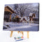 DIY Paint By Number Kit Snow Carriage Scenery No Frame for Home Decoration