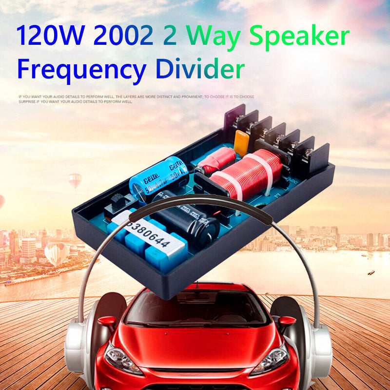 120W 2 Ways Car Audio Crossover Board Treble Bass Frequency Divider Speaker