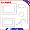 Silicone Flower Square Border Seal DIY Stamping Scrapbook Paper Cut Dies Mould