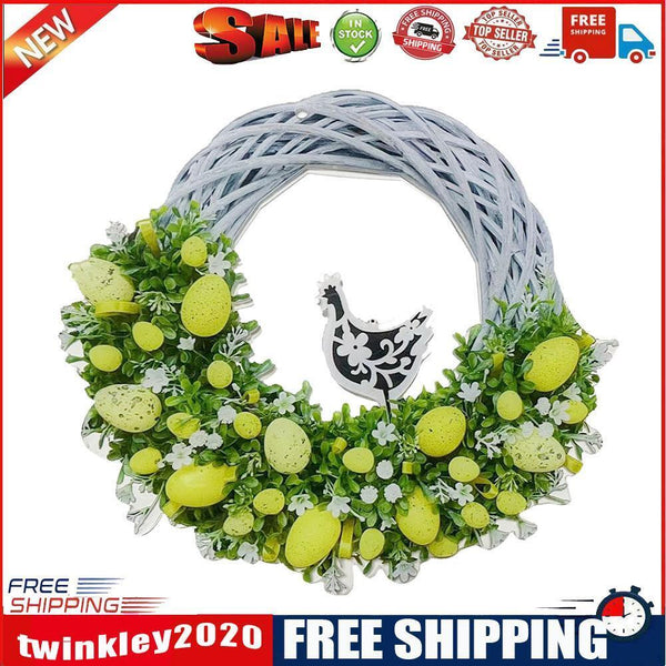 Easter Rabbit Wreath Door Acrylic Bunny Garland Home Decoration (C)