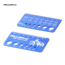 Aluminum screw measuring slider screw thread measuring ruler bicycle repair