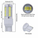 Fog Lamps  White 5730 33SMD Car Backup Reverse Light T20 W21/5W 7443 LED Bulbs