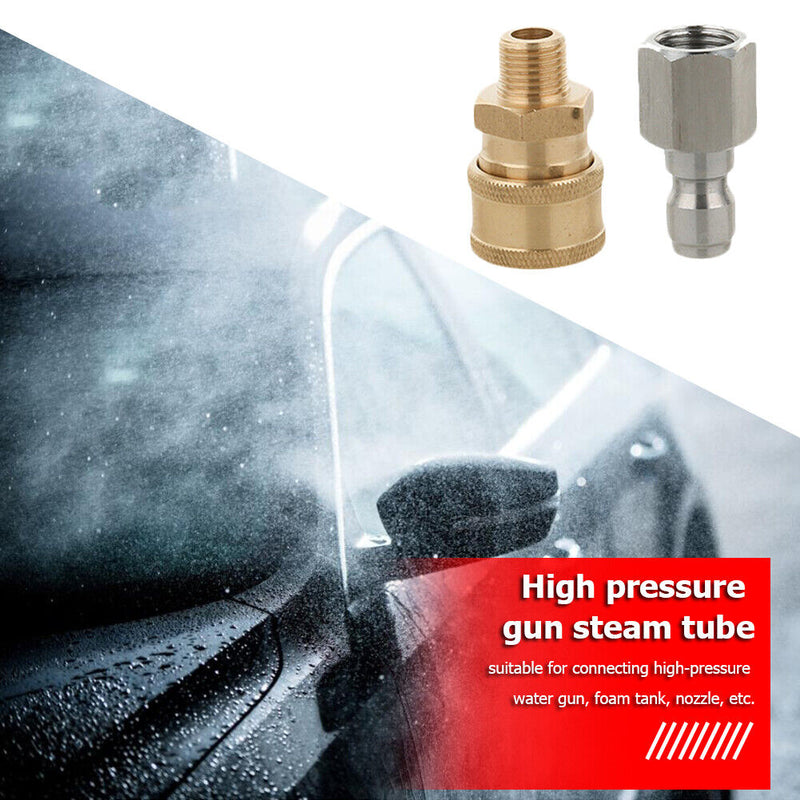 Pressure Washer Adapter Set 1/4 inch Quick Disconnect Kit Male + Female Cou