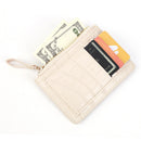 Women Simple Wallet PU Leather Multi-Slot Keychain Small Card Bag Purse Holde