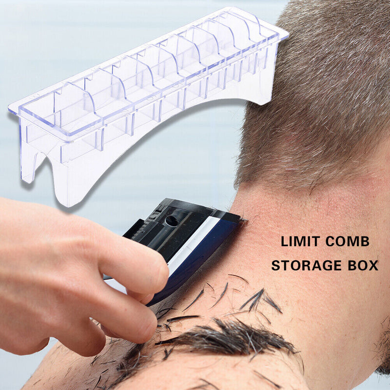 10 Grid Guide Limit Comb Storage Box Universal Hair Clipper Rack Organizer Case