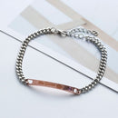 Women Love Bangle Jewelry Stainless Steel Couple Bracelets Her King His Queen
