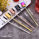 Long Handle Flatware Stainless Steel Stirring Scoop Coffee Spoon Square Shovel