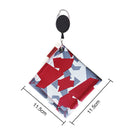 Mini Square Double-Sided Golf Ball Cleaning Towel w/ Carabiner Camo (Red) Newly