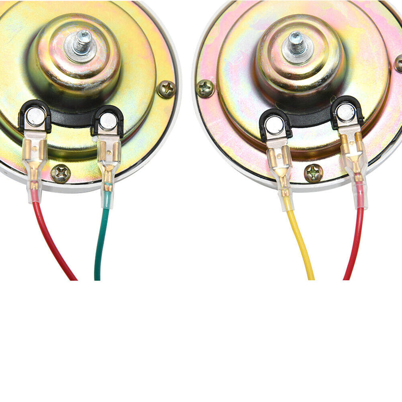 2pcs Aluminum Alloy Multi-tone Electric Air Horn Loud 12V Car Motorcycle Horns