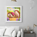 5D DIY Full Round Drill Diamond Painting Hedgehog Pattern of Cartoon Series