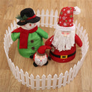 Plastic Home Decorative Barrier Christmas Tree Fence Garden Guardrail White PVC