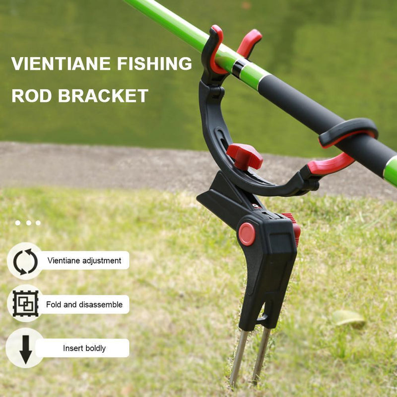 Fishing Pole Holder Foldable Bracket Sea Lake Fish Rod Rack Stand (Single)