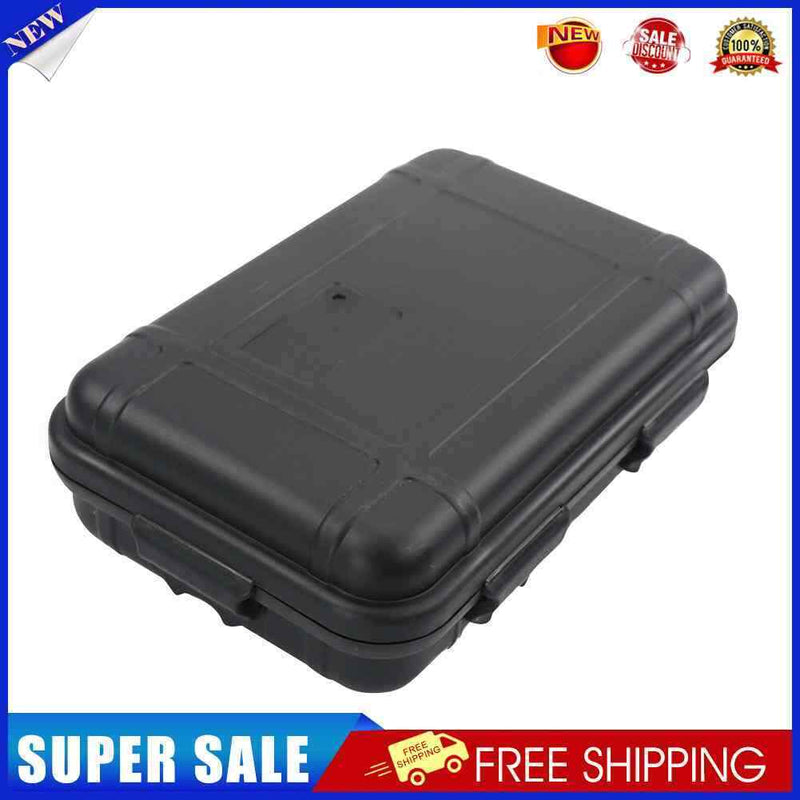 Outdoor Waterproof Sealed Box Shockproof EDC Tools Storage Case (Black L)