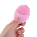 Electric Face Cleaing Brush Silicone Deep Washing Massager Cleaner (Pink)