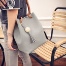 Women PU Leather Messenger Satchel Crossbody Shoulder Bag Handbag Gray