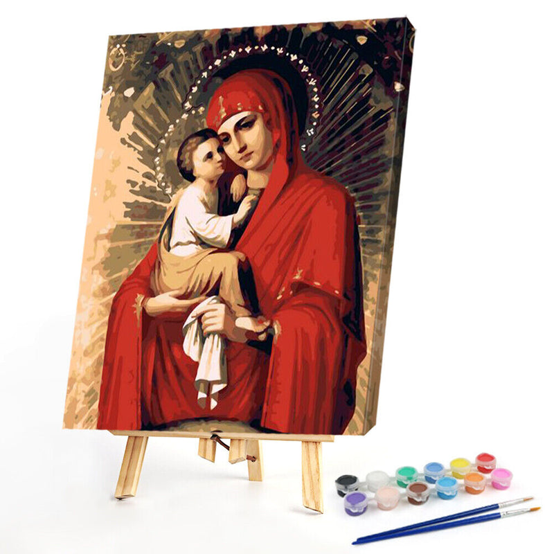 Virgin and Child 40x50cm Oil Paint By Numbers Picture DIY Painting