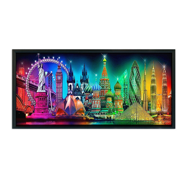 Scenery Stamped Cross Stitch Kits DIY Printed Embroidery 11CT Needlework Craf