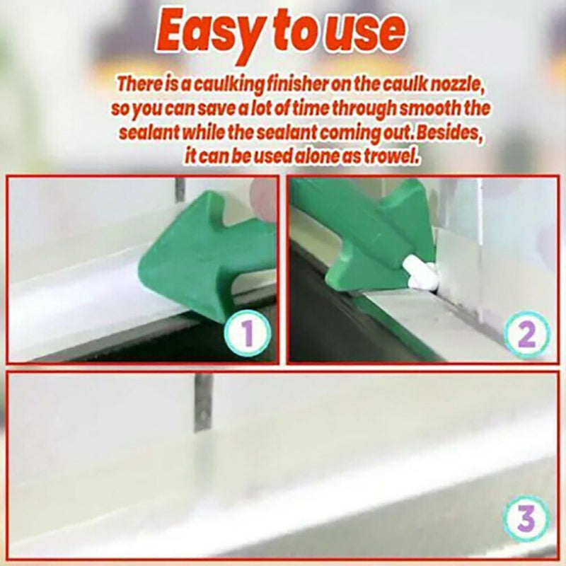 Silicone Squeegee Grout Scraper Caulking Finisher Sealant Nozzle Glue Remover