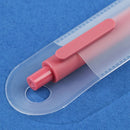 5PCS Can Be Hung Round Frosted Glossy Pencil Bag Pen Pouch Plastic Translucent