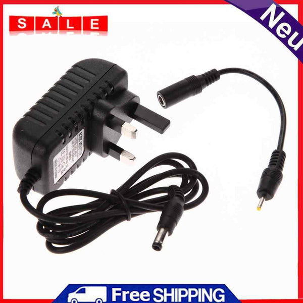 UK Male 6V 1A AC 100-240V Converter Adapter DC 5.5x2.5MM + 2.5 X 0.7MM Charging