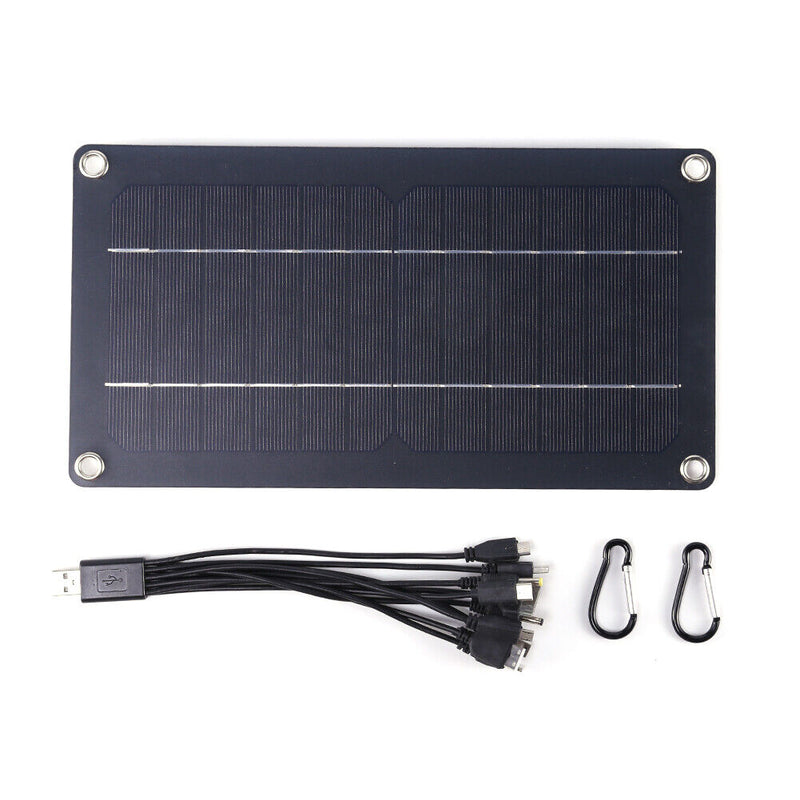 5v Cell Charger Dual Usb Solar Battery with Carabiner Charging Tool for Out