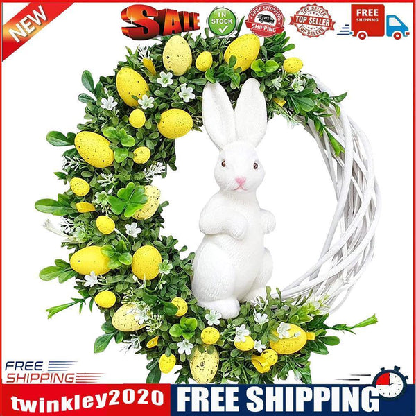 Adorable Easter Decor Acrylic Bunny Garland Yellow Easter Egg Bunny Tag