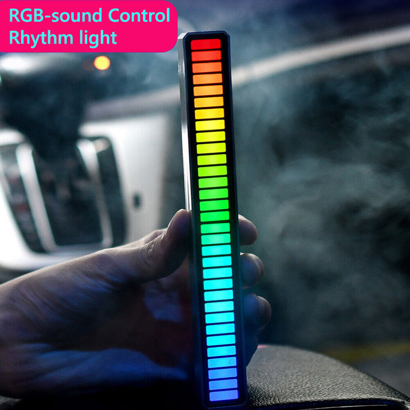 Rechargeable APP Sound Control Light RGB 32LED Pickup Lamp Bar(Black
