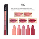 Lip Gloss Soft Non-Faded 5 Colors In 1 Lipstick Waterproof Matte Velvet Nude
