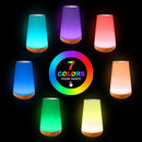 LED Colorful Touch Night Light Dimmable RGB Bedside Kid Bedroom Table Lamp Decor