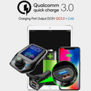 Bluetooth-compatible Car FM Transmitter MP3 Player free Adapter Radio Hands W5M4