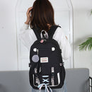Casual Backpack Large-capacity School Backpacks Pompom Bookbag for Teen Boy Girl