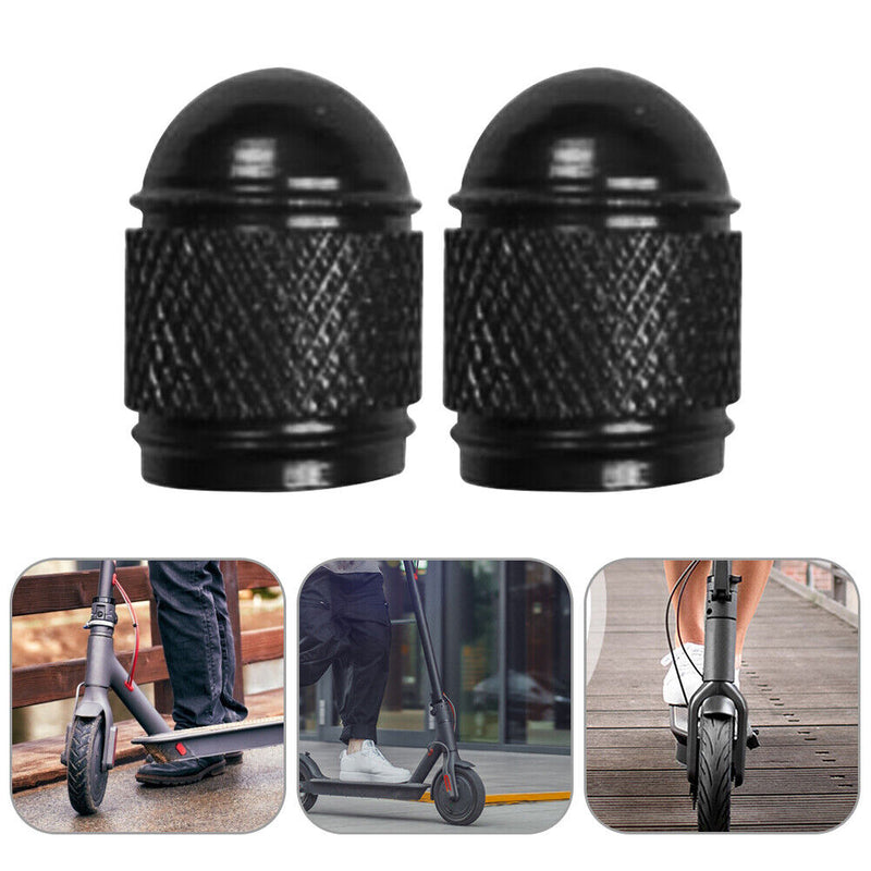 2pcs Electric Scooter Valve Stem Cap Dust-proof Cover for M365 Pro (Black) Newly