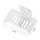 Strong Suction Cup Soap Dish Wall Tray Soap Storage Box Holder (White)