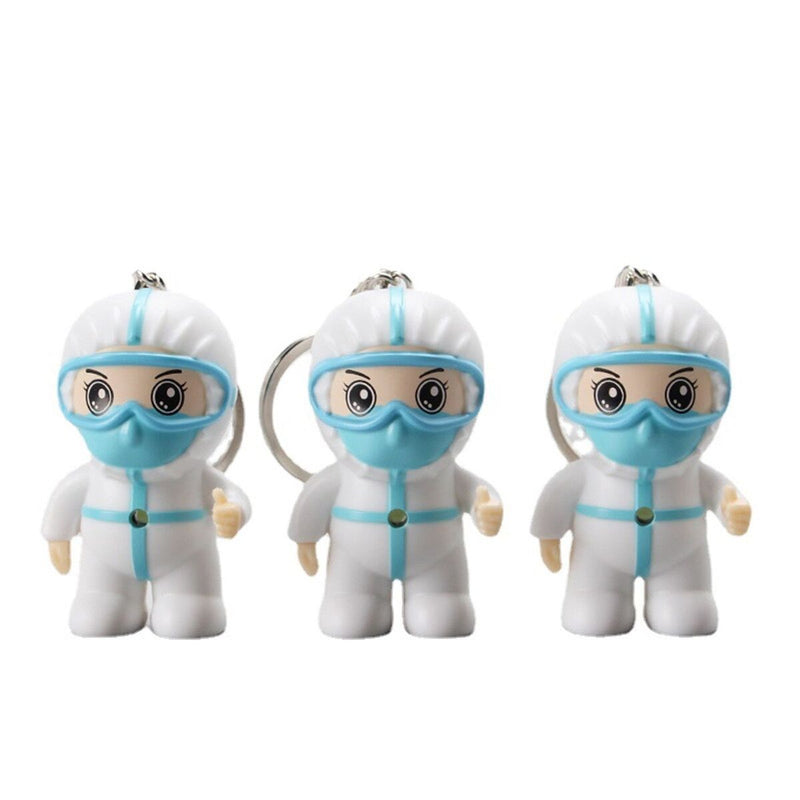 White Angel LED Light Nurse Doctor Keychain Gift For Doctor Keyring