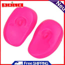 2pcs Salon Hair Dye Ear Covers Earmuffs Prevent from Stain (Rose Red)