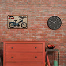 Home Weatherproof Retro Chic Bike Sign Iron Painting Wall Drawing Templates
